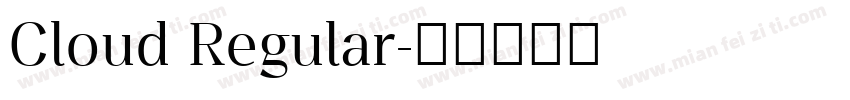 Cloud Regular字体转换